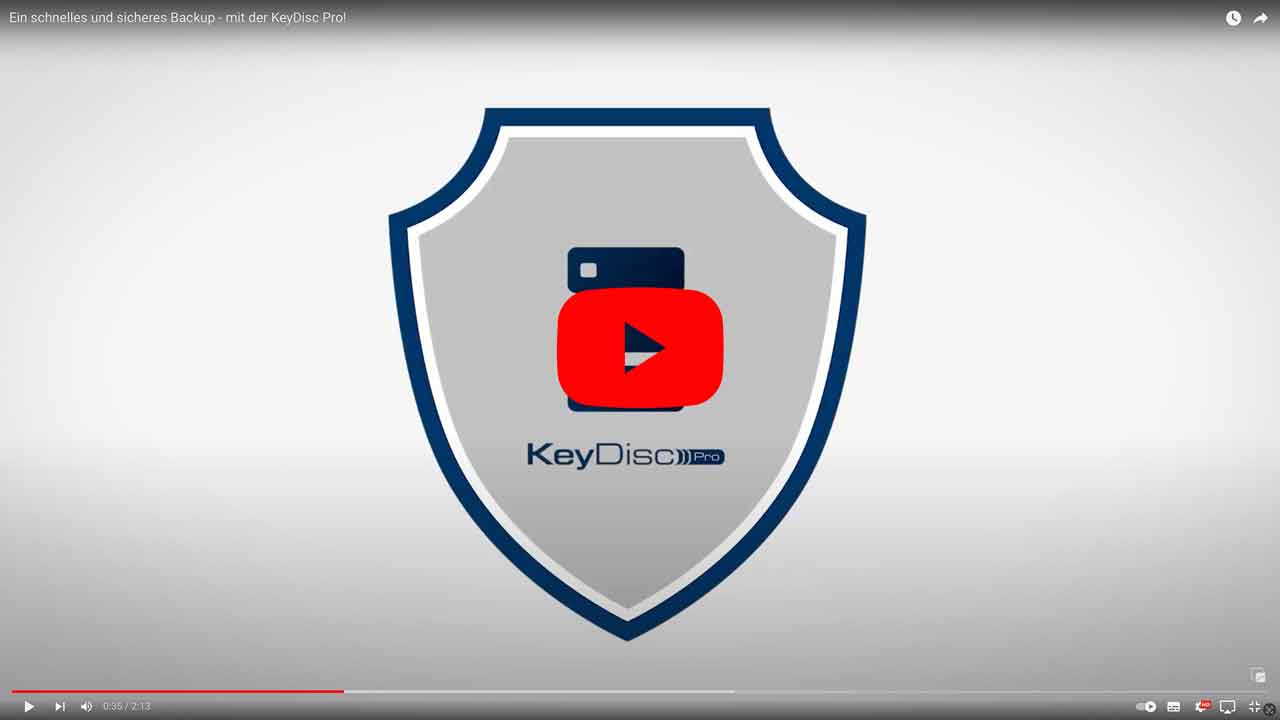 Video zur Erklärung der KeyDisc Pro - dem Backup Speicher